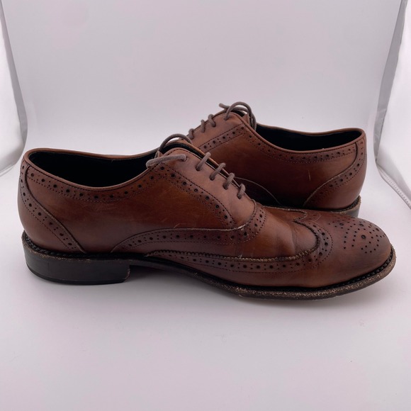 Thursday‎ Boot Company Wingtip Brogue Dress Shoes Leather Brown Mens Size 10 - Picture 6 of 10
